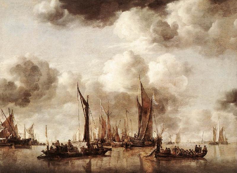 Jan van de Capelle Dutch Yacht Firing a Salvo China oil painting art